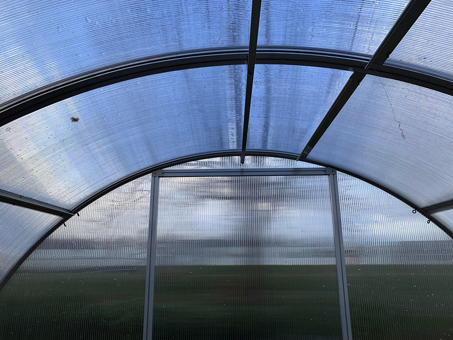 Arcus Greenhouse - Inside Roof View