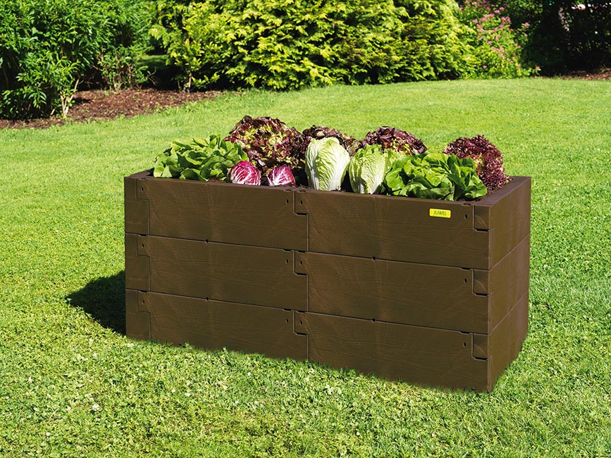 Timber Raised Bed - Double and Single Together