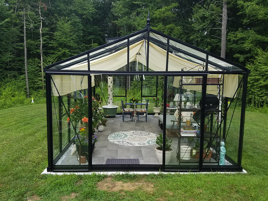 Victorian Greenhouse vi46 Black Frame from customer Ron P.
