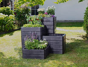ergo quadro stackable raised bed planter