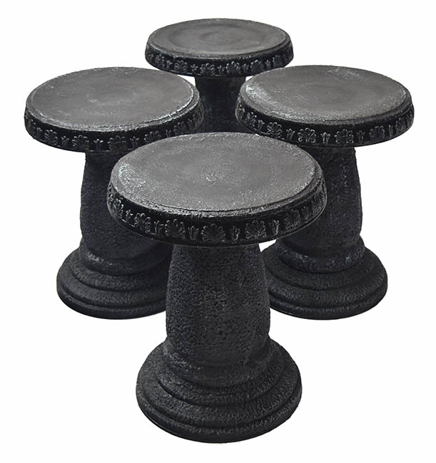 4 stools charcoal grey