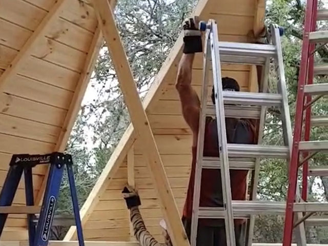 hunters cabin pavilion assembly process
