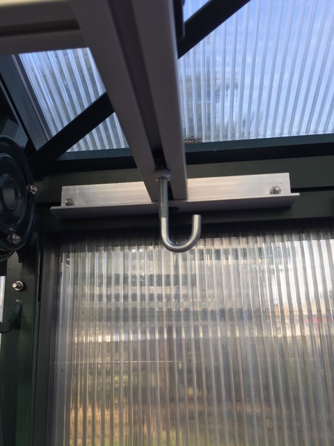 80/20 aluminum t-slot system in greenhouse