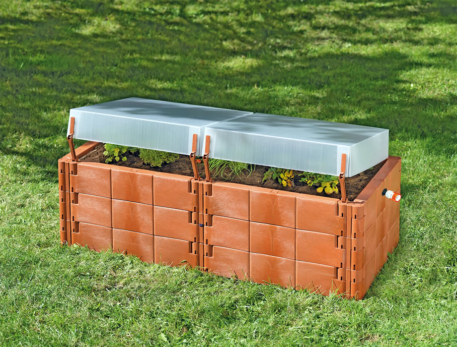 Two Section Raised Bed Cold Frame