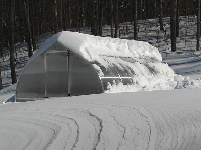 riga greenhouse in snow