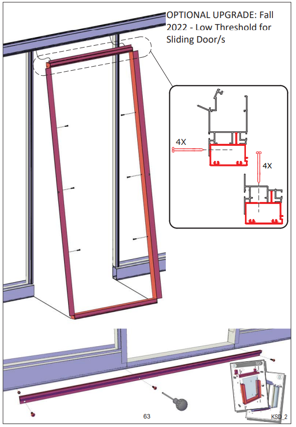 low threshhold sliding door option