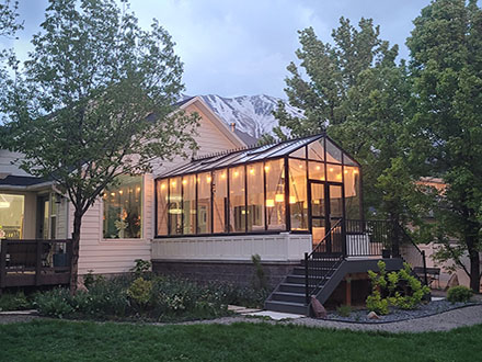 victorian greenhouse vi36 as extension of home in Utah