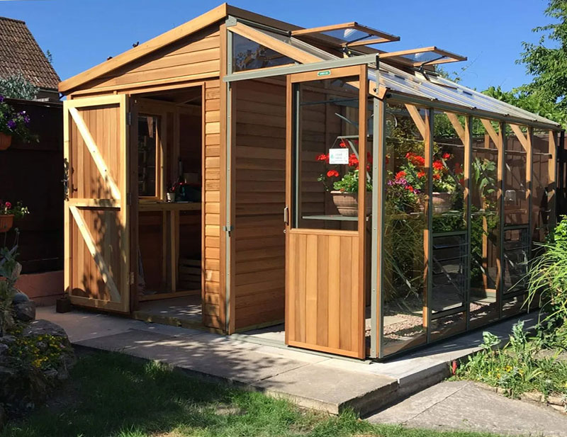 Fusion cedar greenhouse by Alton