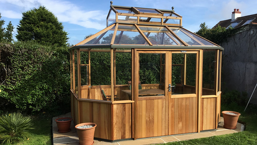 Octagonal cedar greenhouse by alton