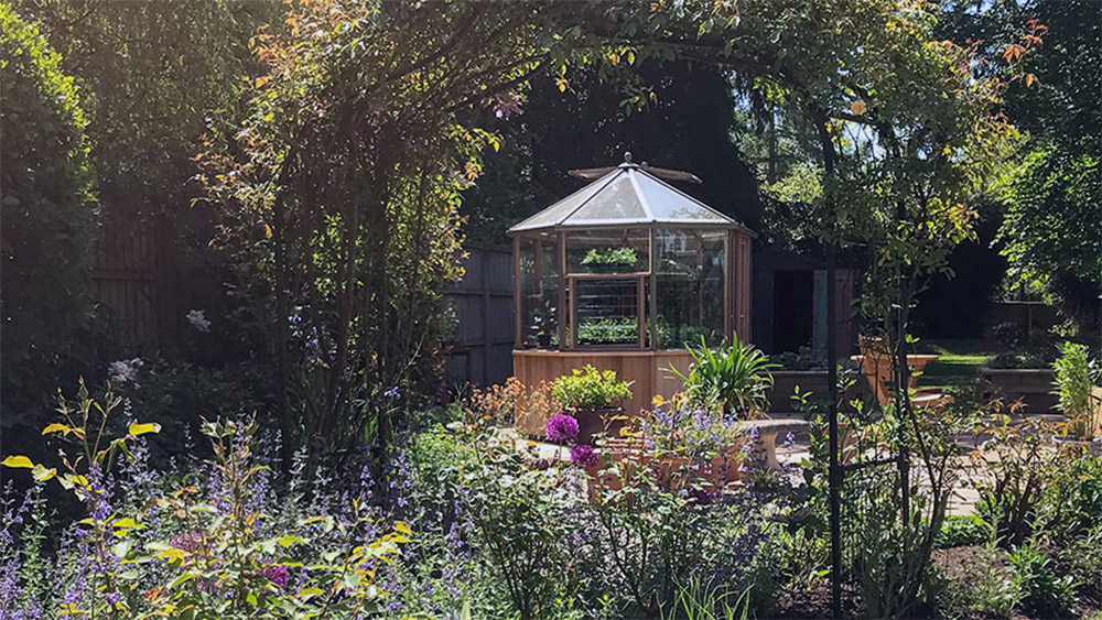 Octagonal cedar greenhouse by alton