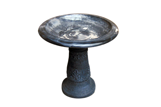 florentine marbleized bird bath