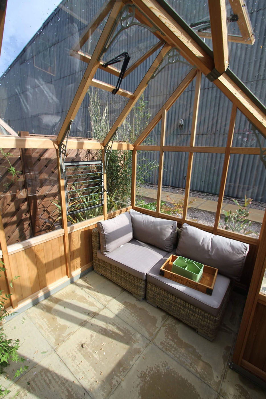 Durham Cedar Greenhouse Interior