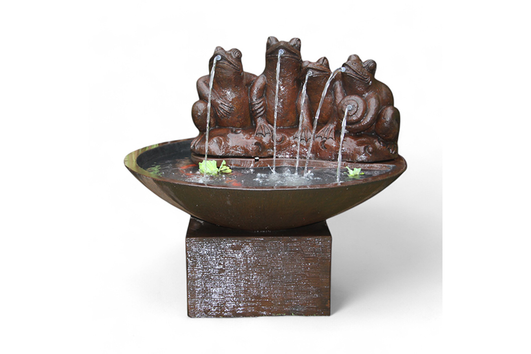 frog in the bowl fountain