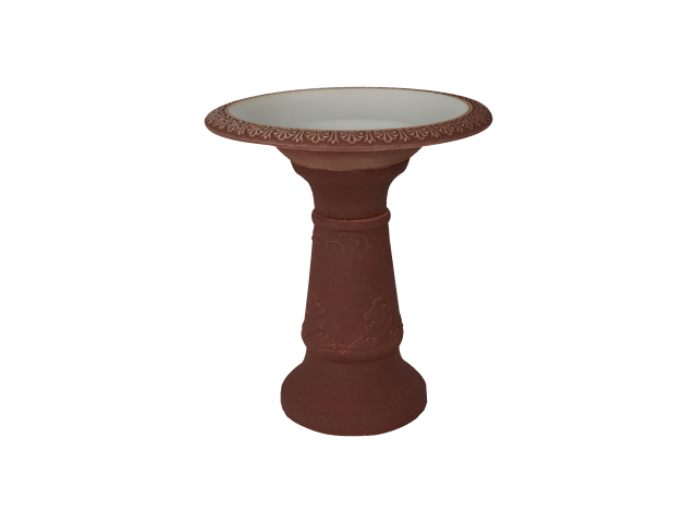 Scroll Vine bird bath