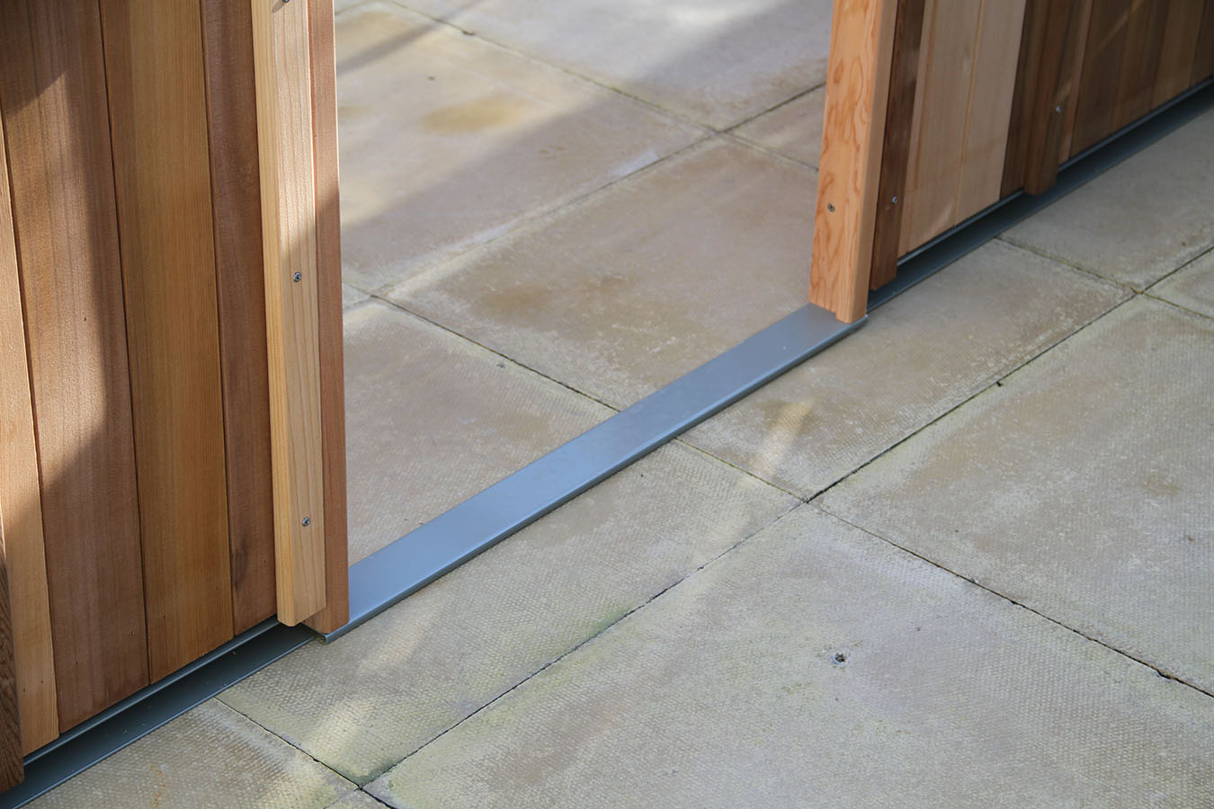 low door threshold Lancing cedar greenhouse by Alton