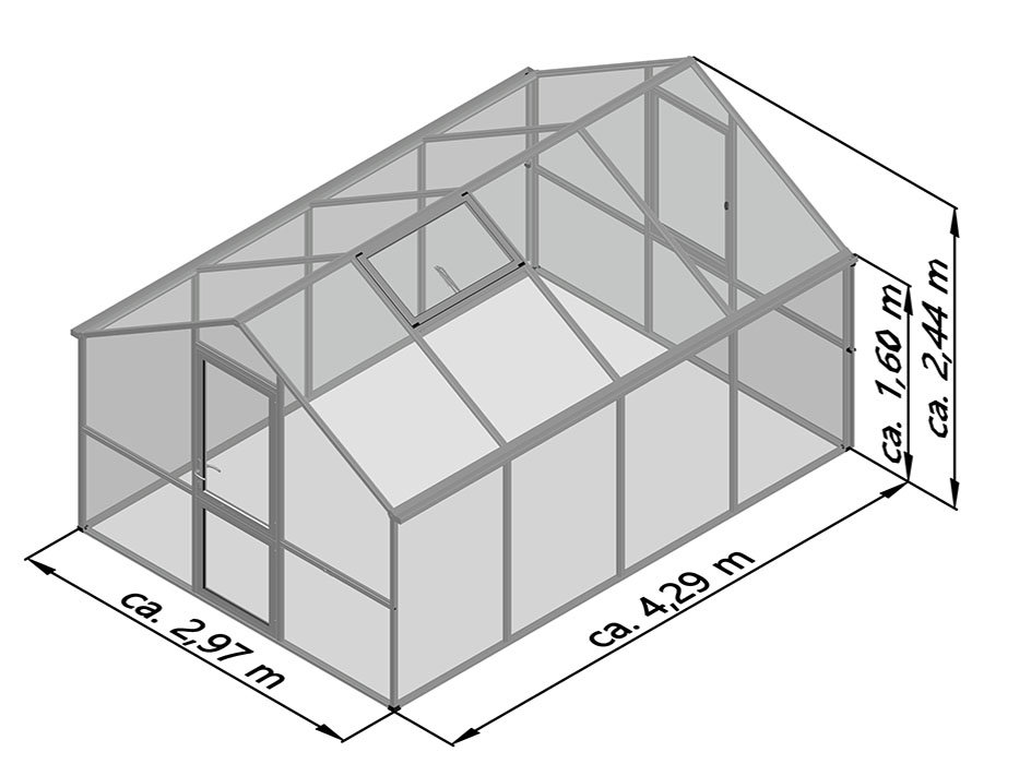 Nelke Pro 4 Greenhouse Dimensions