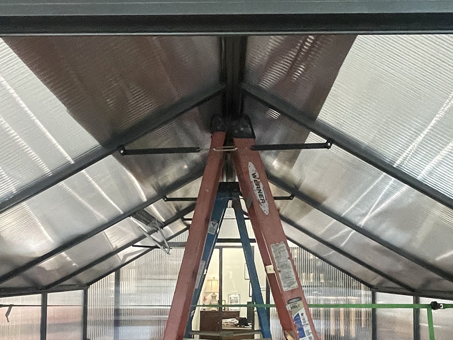 nelke pro 4 greenhouse roof strengthening turnbuckle