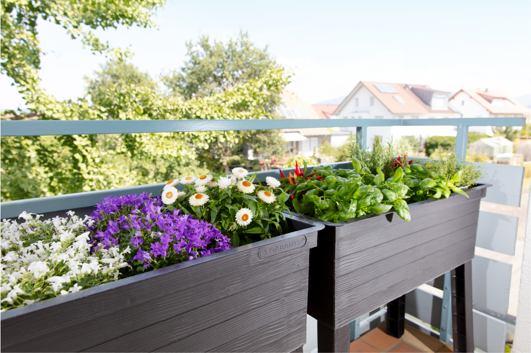 balcony raised bed planter