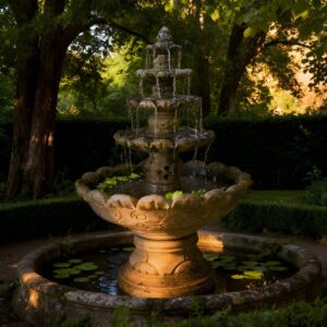 monaco courtyard fountain