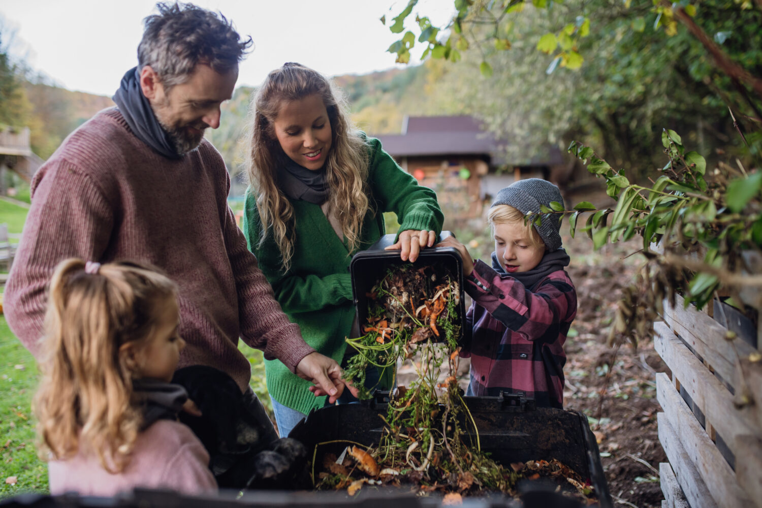 composting with kids